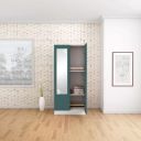 GODREJ INTERIO Almirah Slimline 2-Door Steel Almirah, Cupboard for Clothes (Textured Sea Pine)...