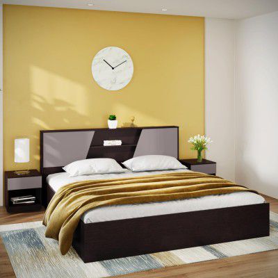 GODREJ INTERIO Bed, Hannah Queen Size Engineered Wood Bed with Box Storage