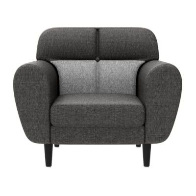 GODREJ INTERIO Bobbin 1 Seater Sofa (Fabric, Color - Charcoal)