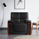 GODREJ INTERIO Chandler 1-Seater Synthetic Leather Sofa (1-Year Warranty, Leatherette, Black)...