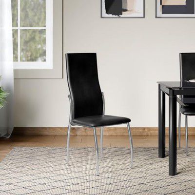 GODREJ INTERIO Dining Chairs Tia Metal Dining Chair, 1-Year Warranty, Black (Set of 2)