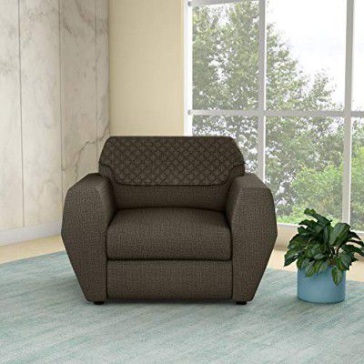 [Extra Rs 12410 Off] GODREJ INTERIO Facet 1-Seater Fabric Sofa (3-Years Warranty, Pinewood, Coffee Brown)