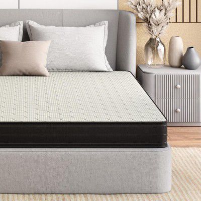 GODREJ INTERIO Mattress Restomagic Dual Comfort 5 Inch King Size Mattress (75 x 70 x 5), 5-Years Warranty, Cream and Dark Grey
