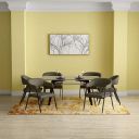 GODREJ INTERIO Meridian 6-Seater Tempered Glass Rectangular Dining Table (1-Year Warranty, Coffee Brown)...