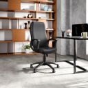 GODREJ INTERIO Pride Premium Leatherette High Back Executive Ergonomic Chair Office Chair/Boss Chair/Study Chair/Revolving Chair | 1 Year Warranty | Heavy Duty Nylon Base (Black)...