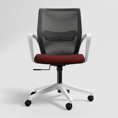 GODREJ INTERIO Vurv Mid Back Fabric Office Arm Chair, Red