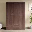 GODREJ INTERIO Wardrobe EWA 3-Door Engineered Wood Wardrobe for Clothes (Brown), 1-Year Warranty...