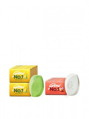 Godrej No.14 Pcs Kesar & Milk Cream Soap + 9Pcs Lime & Aloe Vera Soap Combo - 150g Each