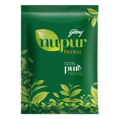 Godrej Nupur - 100% Pure Henna (Mehendi) - 500g, Natural Conditioning & Anti-Dandruff Hair Colour Solution