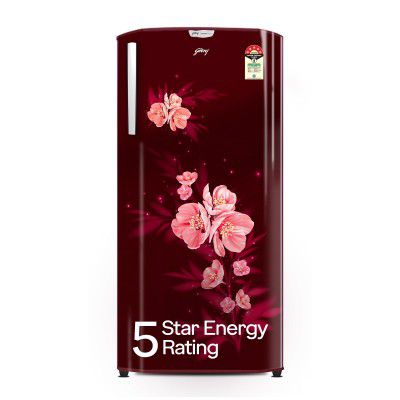 Godrej 180 L 5 Star | Turbo Cooling Technology | Direct Cool Single Door Refrigerator (RD EDGENEO 207E THF MP WN, Maple Wine)