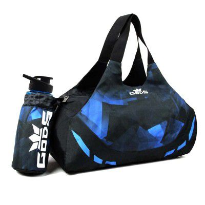 Gods Creed Blue Pixel Duffle Bag 35 Liter Foldable Design, Easy to Carry, Bottle Compartment, Mighty Coil Multitech Zippers, Water Resistant
