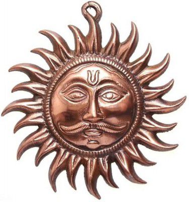 Gokulshoppe Siyaram Vastu Copper Sun Mask Home Wall Hanging - Decorative Showpiece Decorative Showpiece - 25.4 cm  (Iron, Copper)