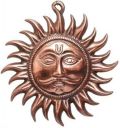 Gokulshoppe Siyaram Vastu Copper Sun Mask Home Wall Hanging - Decorative Showpiece Decorative Showpiece - 25.4 cm  (Iron, Copper)...