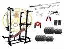 GOLD FITNESS Tower with Push up DIPS and ABS Workout with 20 in 1 Incline, Decline Flat Bench, 30 kg Rubber Weight...