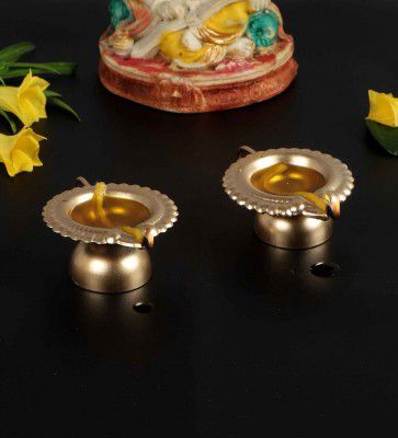 Amaya Decors Gold Iron (Set of 2) Hath Diya