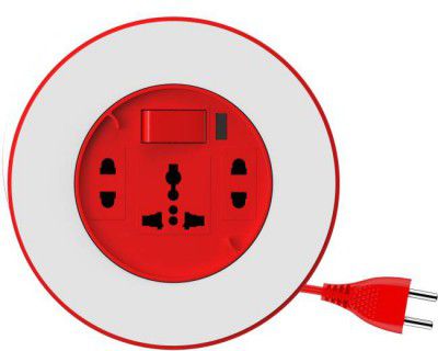 Gold Medal Plano 2Pin 5m 3 Socket Extension Boards  (White, Red, 5 m)