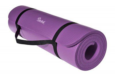 Gold Yoga Mat for Gym Workout and Yoga Exercise with 10 mm Thickness, Anti-Slip Yoga Mat for Men & Women Fitness (Qnty.-1 Pcs.) (Purple)