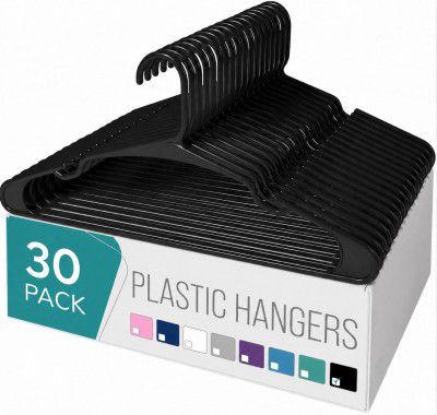 Golden Bird Pack of 30 Premium Plastic Hanger Clothes Hangers 