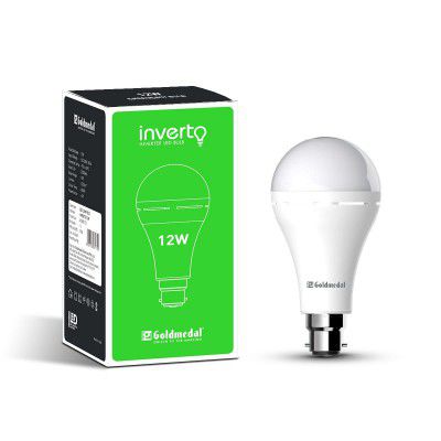 Goldmedal Inverto 12W B22 Emergency Rechargeable LED Bulb - Cool Daylight(6500K)