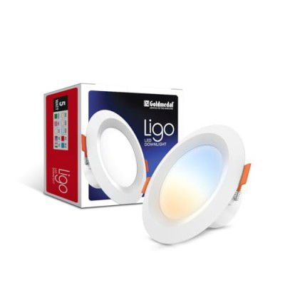 Goldmedal LIGO 7W LED Round with Concealed Junction Box Downlight- Color Changing (CNW) | Pack of 1 | for Low Ceiling Areas | Cut-Out: Ø3 inch | 80 Lumens per Watt | for Indoor Application