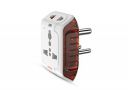 Goldmedal Spice 3-Pin 240V Universal Travel Adaptor with LED Indicator (White) - Pack of 1, Compatible with Worldwide Plugs...