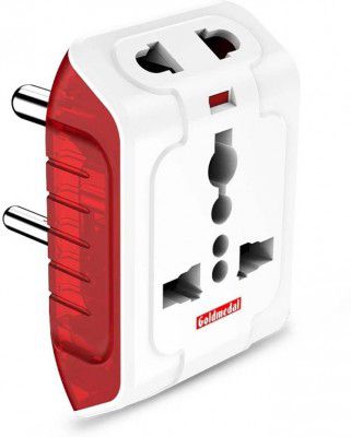 Goldmedal Spice Multi Plug | Travel Adaptor | 1 Socket Extension Boards 