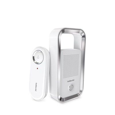 Goldmedal Ultra Wireless Plug-in Doorbell with Remote - White (Pack of 1), Single Melody, Play/Pause Function, No Interference, Low Power Consumption
