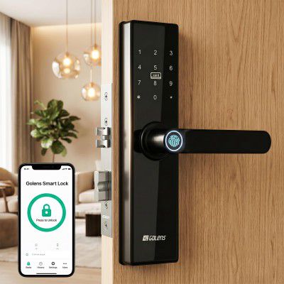 Golens X3N Smart Door Lock Black | 8-in-1 Keyless Digital Door Lock 