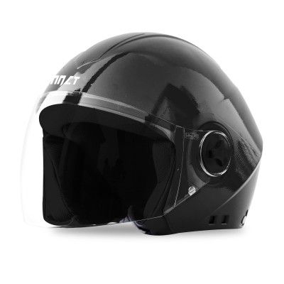 GoMechanic- Instinct Series- Delta, Open Face Helmet with Clear Visor Motorbike Helmet for Men & Women- (Medium, 580MM)