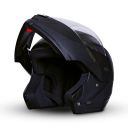 GoMechanic- Instinct Series Falcon Flip-Up Helmet with Clear Visor Motorbike Helmet-, Black (Medium, 580mm)...