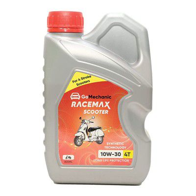 GoMechanic Racemax 4T 10W 30 API SL Jaso MB2 Premium Engine Oil For Scooter & Scooty, 800ml