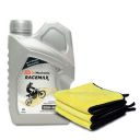 GoMechanic Racemax 4T 20W40 (900ml) Synthetic Motor Bike Engine Oil With 850 GSM Microfiber Cleaning Towel for Car & Bike Cleaning, Polishing & Washing (40 cm x 40 cm, multi-colour, Pack of 1)...