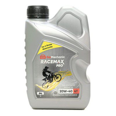 GoMechanic Racemax Pro 4T 20W 40 API-SM Jaso MA2 High Performance Longer Protection Premium Engine Oil For Motor Bikes, 1L