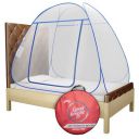 Good knight Mosquito Net for Single Bed, Strong 30GSM net, High Durability, Foldable, Corrosion Resistant, Lightweight - Blue...
