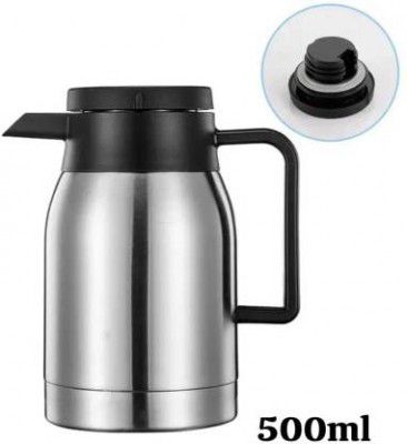 GOOD TO GREAT CREATION Thermosteel Omega 500 ml Flask (Pack of 1, Silver, Steel) 500 ml Flask  (Pack of 1, Steel/Chrome, Black, Steel)
