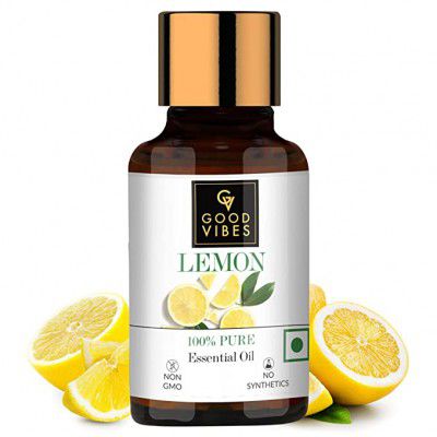Good Vibes 100% Pure Lemon Essential Oil 10 ml Naturally Brightens Skin  