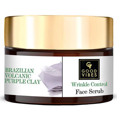 Good Vibes Brazilian Volcanic Purple Clay Wrinkle Control Face Scrub - 50 g