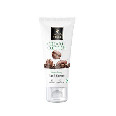 Good Vibes Choco Coffee Nourishing Hand Cream 50 g Deep Moisturization Skin Softening Lightweight Non Greasy Quick Absorbing Formula For All Skin Types  