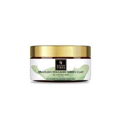 Good Vibes Oil Control Mask, Brazilian Volcanic Green Clay (50 g)