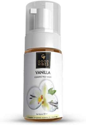 Good Vibes Vanilla Foaming Face Wash - 150 ml - Anti Acne, Skin Softening and Deep Cleansing - Paraben and Cruelty Free