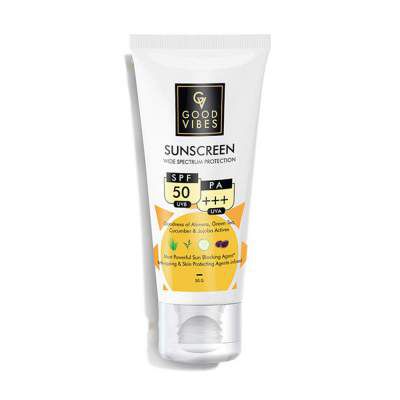 Good Vibes Wide Spectrum Sunscreen With SPF 50-50 g - Sun Protection for All Skin Types - Hydrate and Moisturize Dull Damaged Skin - Cruelty Free