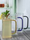 GOODHOMESn Transparent Printed Glass Glossy Mugs Set of Cups and Mugs...
