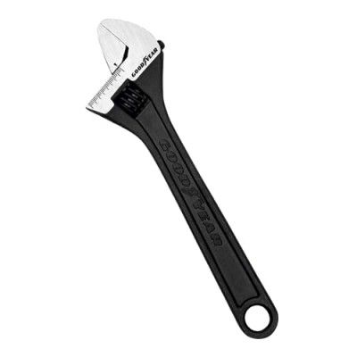 Goodyear Chrome Vanadium Adjustable Wrench (Silver), 8