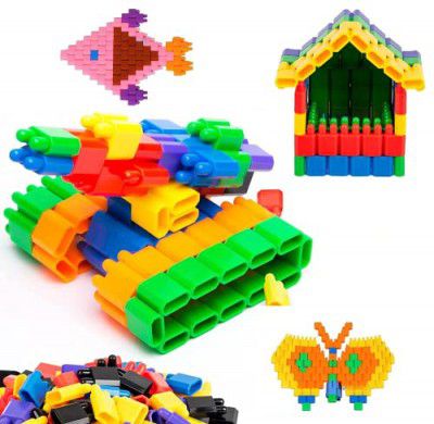 Gooyo 301Y-13 Bullet Head Educational & Building Blocks Set | Best Learning Activity Bricks & Blocks & Indoor Game Toy Set (Multi Color, 180pcs)