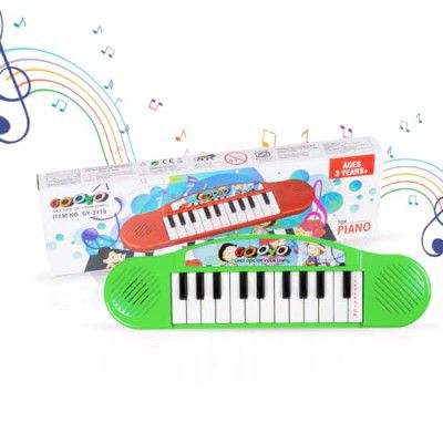 Gooyo GY3716 Battery Operated Multi-Functional Portable Organ/Piano/Keyboard Musical Toy for Kids/Babies/Girls/Boys/Gifts | Green Color, Power Source: 2xAA Battery (Not Included)