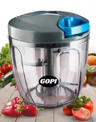 GOPI Bade Miya Vegetable & Fruit Chopper Big Size Summer Color Dori Handy Manual Quick Vegetable & Fruit Chopper (1 XXL, 1000ml)