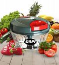GOPI Multipurpose Plastic Vegetable Chopper Cutter 3 Blades for Effortlessly Chopping Vegetables and Fruits for Your Kitchen, Pool Grey (450 ml)...