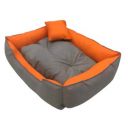 gorgeous Super Soft Reversable Dual (Dog and Cat Bed)-Small (Orange-Grey, S)...