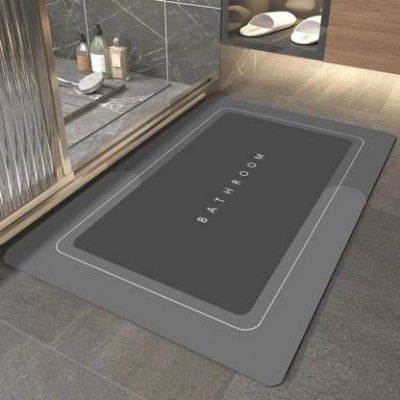 Gorofy PVC (Polyvinyl Chloride) Baby Bath Mat  (Grey, Black, Large)