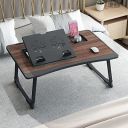 GoRogue Laptop Desk for Bed, Ventilated Angle Adjustable Notebook Stand with Cup, Mobile, Tablet Holder (Black)...